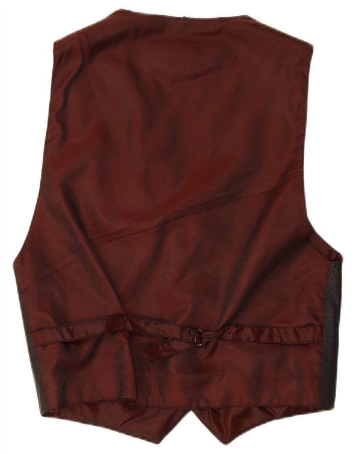 Vintage herre læder vest XL sort læder