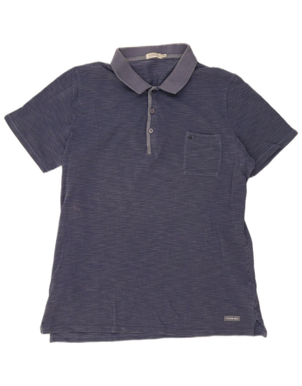 Calvin Klein Jeans Poloskjorte til mænd 2XL Navyblå Flecked Bomuld