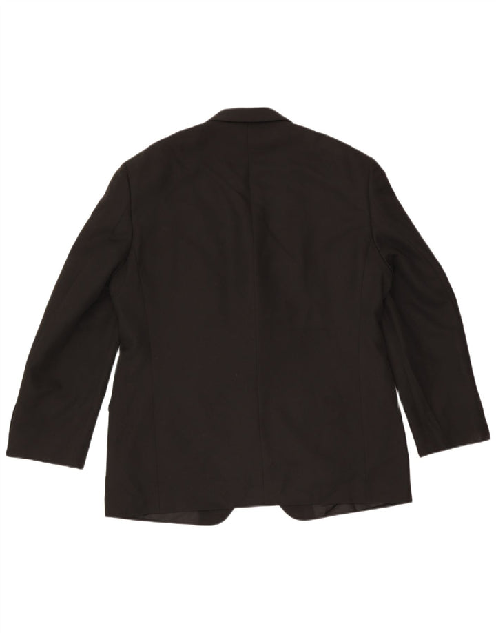 Marks & Spencer Herre 3-knaps blazerjakke UK 42 Stor sort polyester