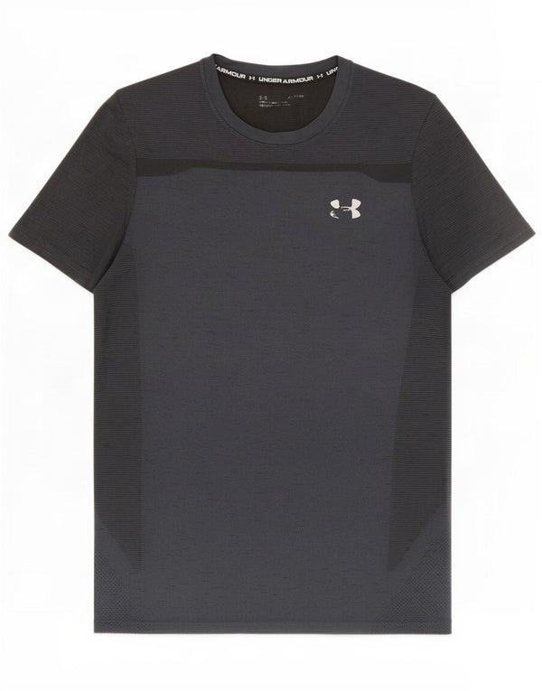 Under Armour Herre T-Shirt Top Medium Sort Flecked