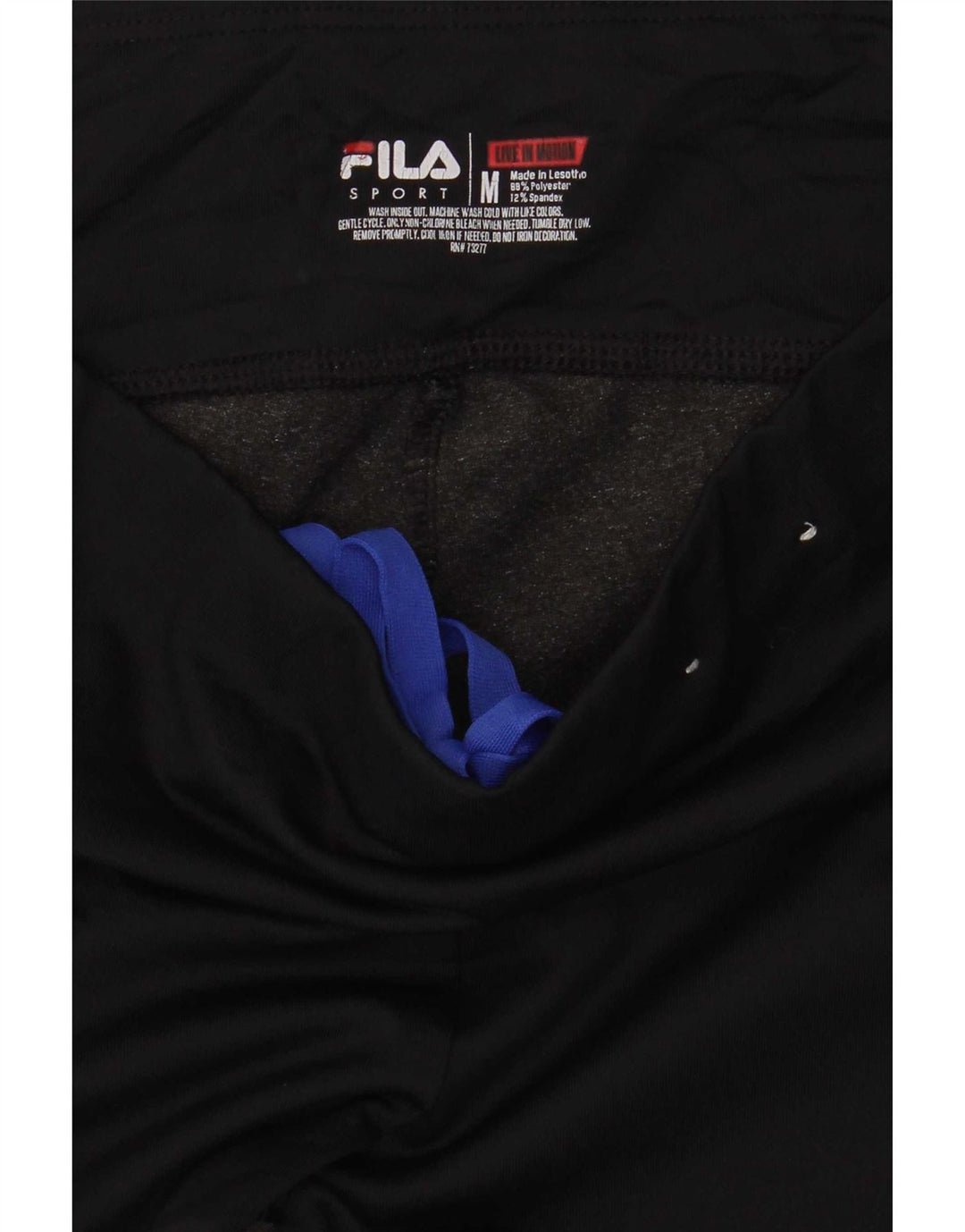 Fila Dame Capri Leggings UK 14 Medium Sort Colourblock Polyester