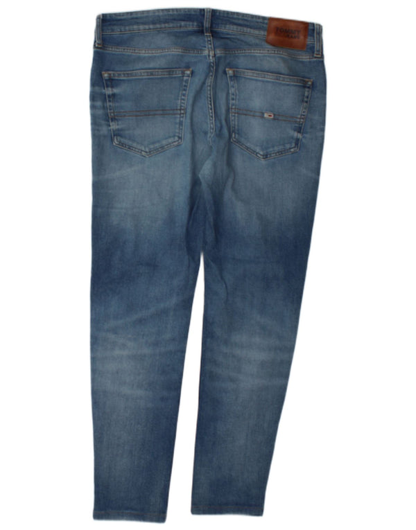 Tommy Hilfiger Mens Scanton Distressed Slim Jeans W34 L32 Blue Cotton