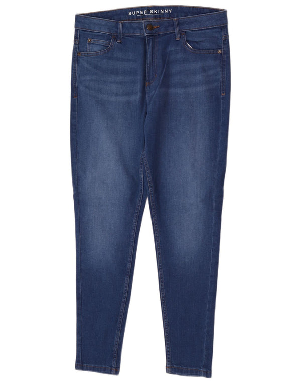 Marks & Spencer Dame Super Skinny Jeans UK 14 Large W32 L27 Blå Bomuld