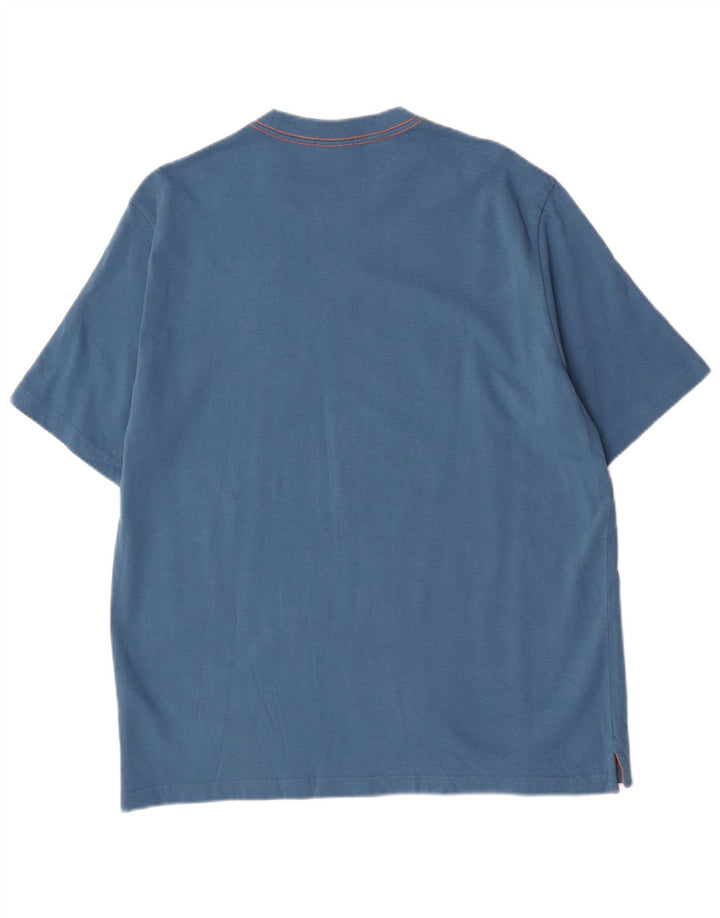 Paul Smith Herre Grafisk T-Shirt Top Stor Blå Bomuld