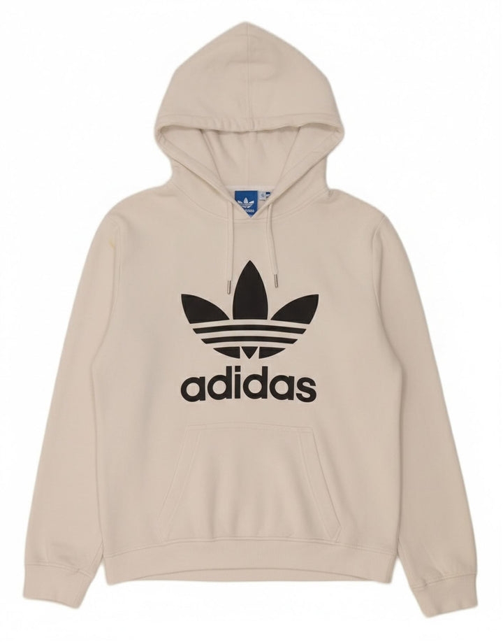 Adidas Grafisk hættetrøje til mænd Medium hvid bomuld