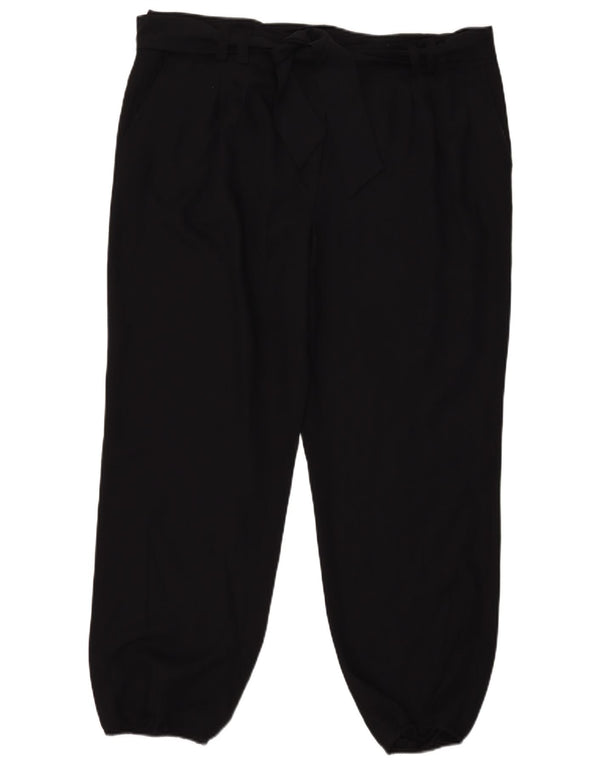 Marks & Spencer Kvinder Højtaljede Casual Bukser UK 18 XL W38 L28 Navy Blu