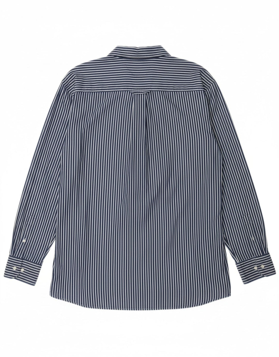 TOMMY HILFIGER Mens Coupe Ajustee Shirt Large Blue Pinstripe 80s