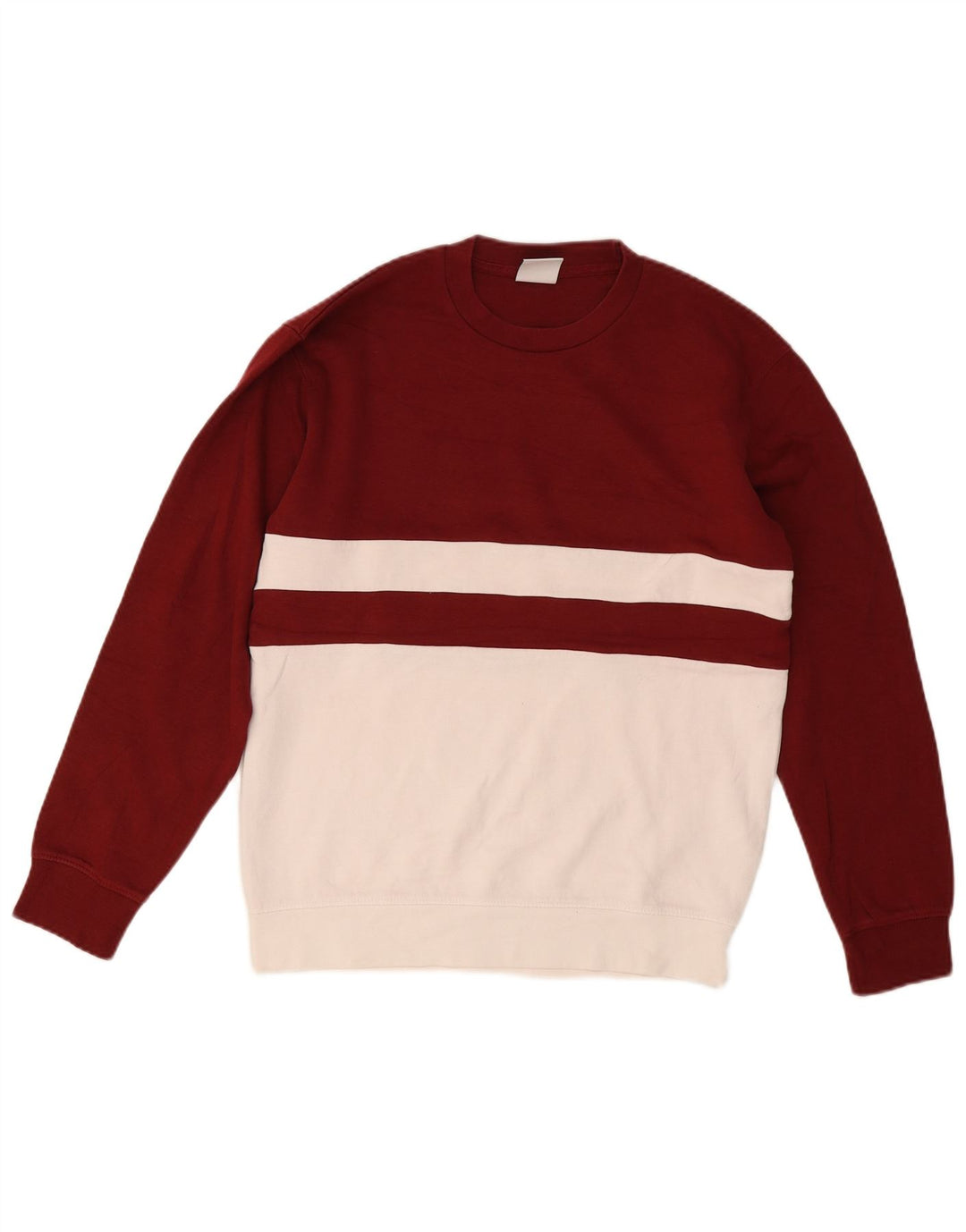 Zara Sweatshirt til mænd Medium Bourgogne Colourblock Bomuld