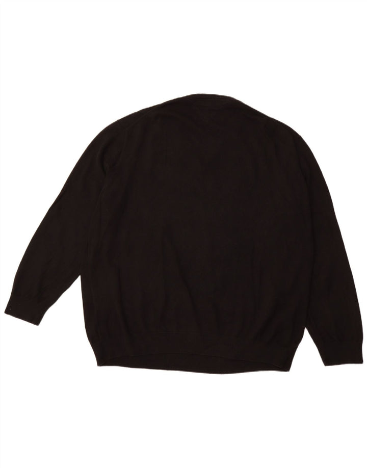 TOMMY HILFIGER Herre V-hals sweater 4XL sort bomuld