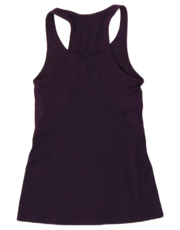 Nike Dame Dri Fit Grafisk Vest Top UK 4 XS Lilla