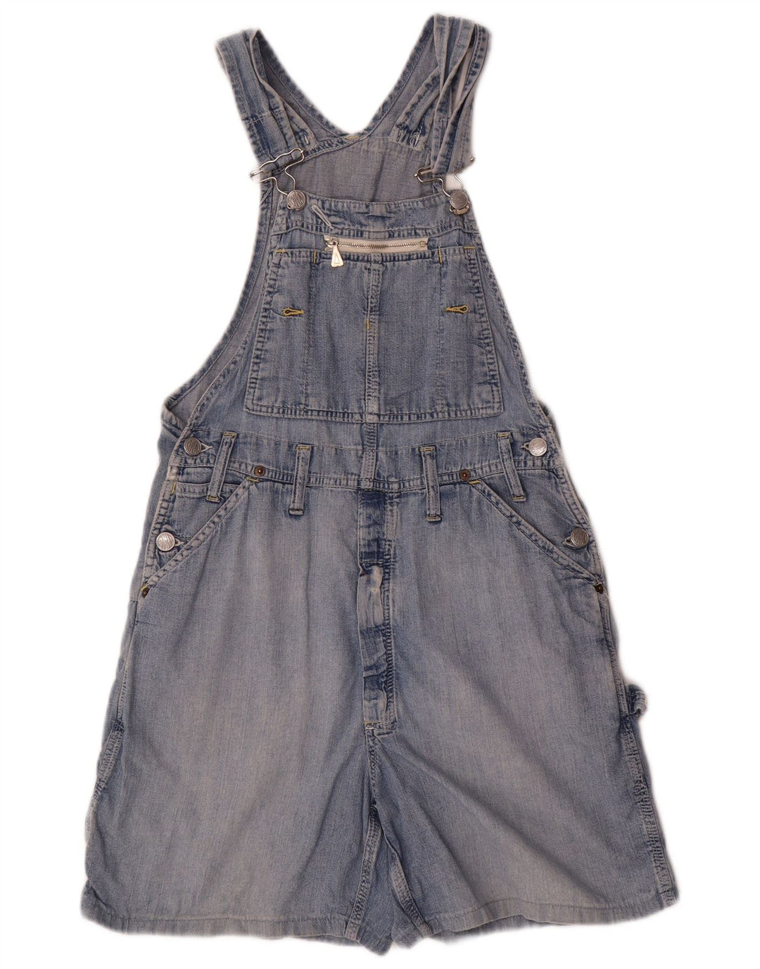Replay Dame Dungarees Denim Shorts W30 Medium Blue Bomuld