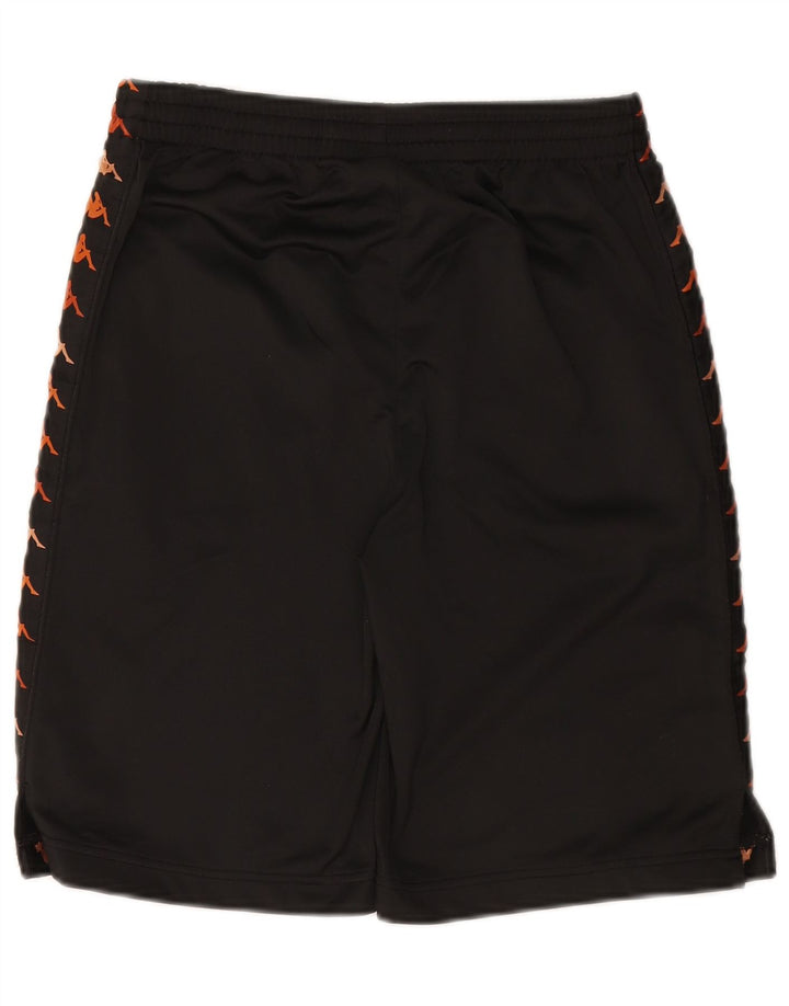 KAPPA Mens Graphic Sport Shorts Small  Black Polyester