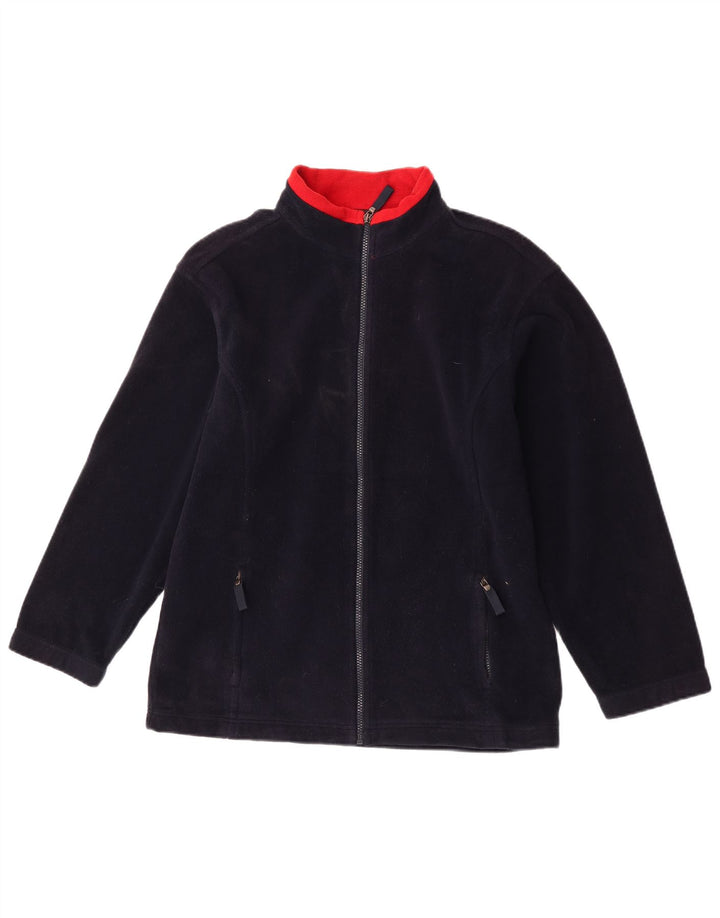 Marks & Spencer Fleecejakke til mænd UK 36 Small Navy Blue Colourblock