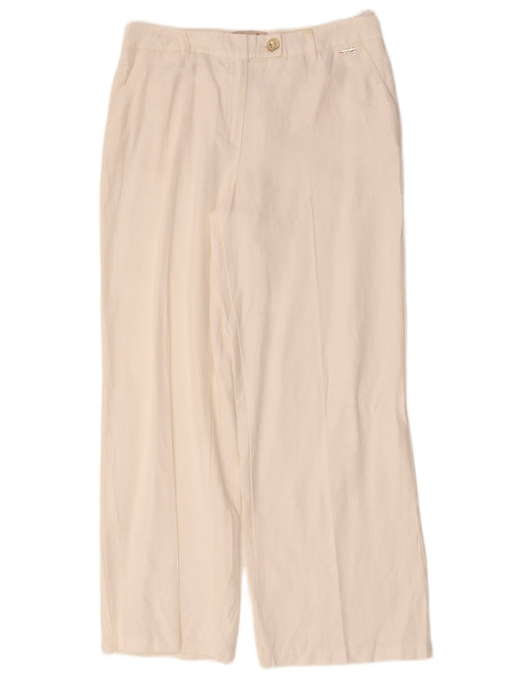 Marks & Spencer Dame Per Una Chino Bukser UK 10 Small W30 L28 Off White