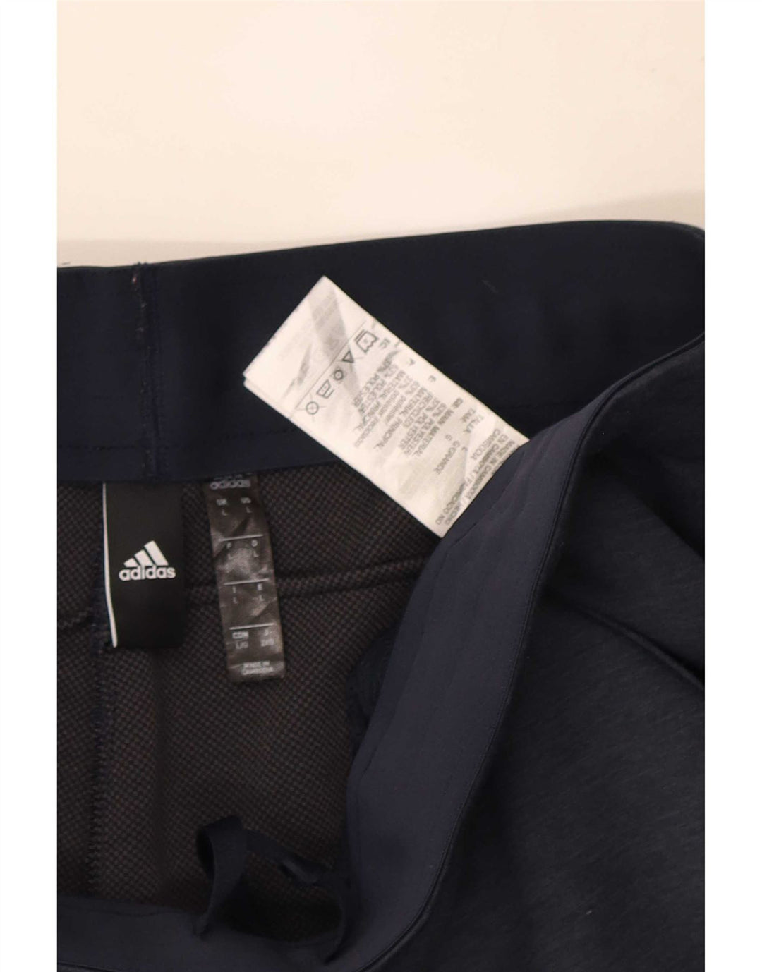 Adidas Træningsdragt bukser til mænd Large Navy Blue Flecked Polyester