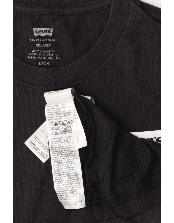 Levi's Herre afslappet T-shirt top lille sort bomuld