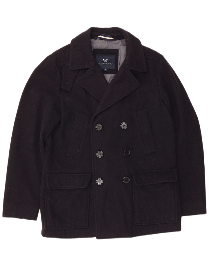 Crew Clothing Herre Ærtefrakke UK 38 Medium Navy Blue Wool