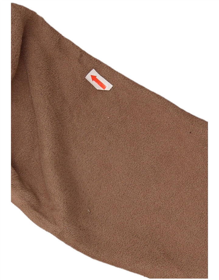 Calvin Klein Dame Grafisk Fleece Jakke UK 14 Medium Brun Polyester