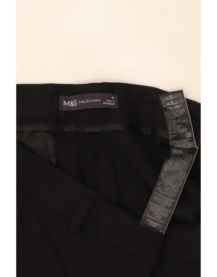 Marks & Spencer Dame Crop Suit Bukser UK 12 Medium W30 L25 Black