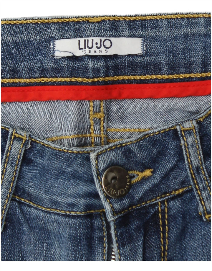 LIU JO Kvinder Distressed Skinny Jeans W26 L30 Blå