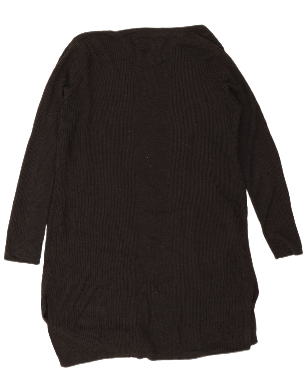 Marks & Spencer Dame Longline Åben Cardigan Sweater UK 16 Large Black