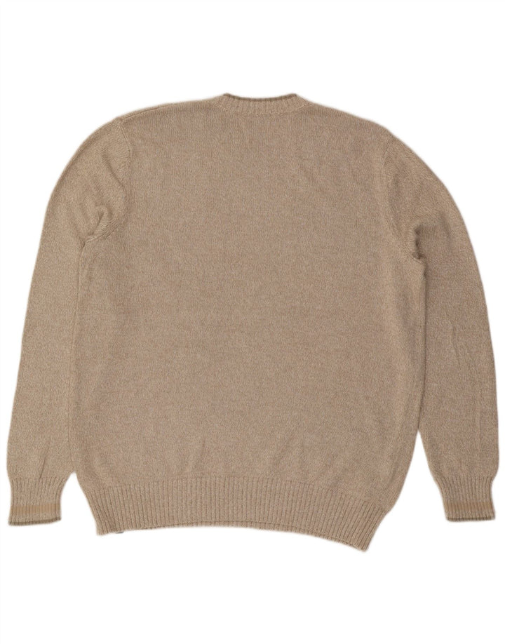 EDDIE BAUER Herre sweater med rund hals XL Beige bomuld