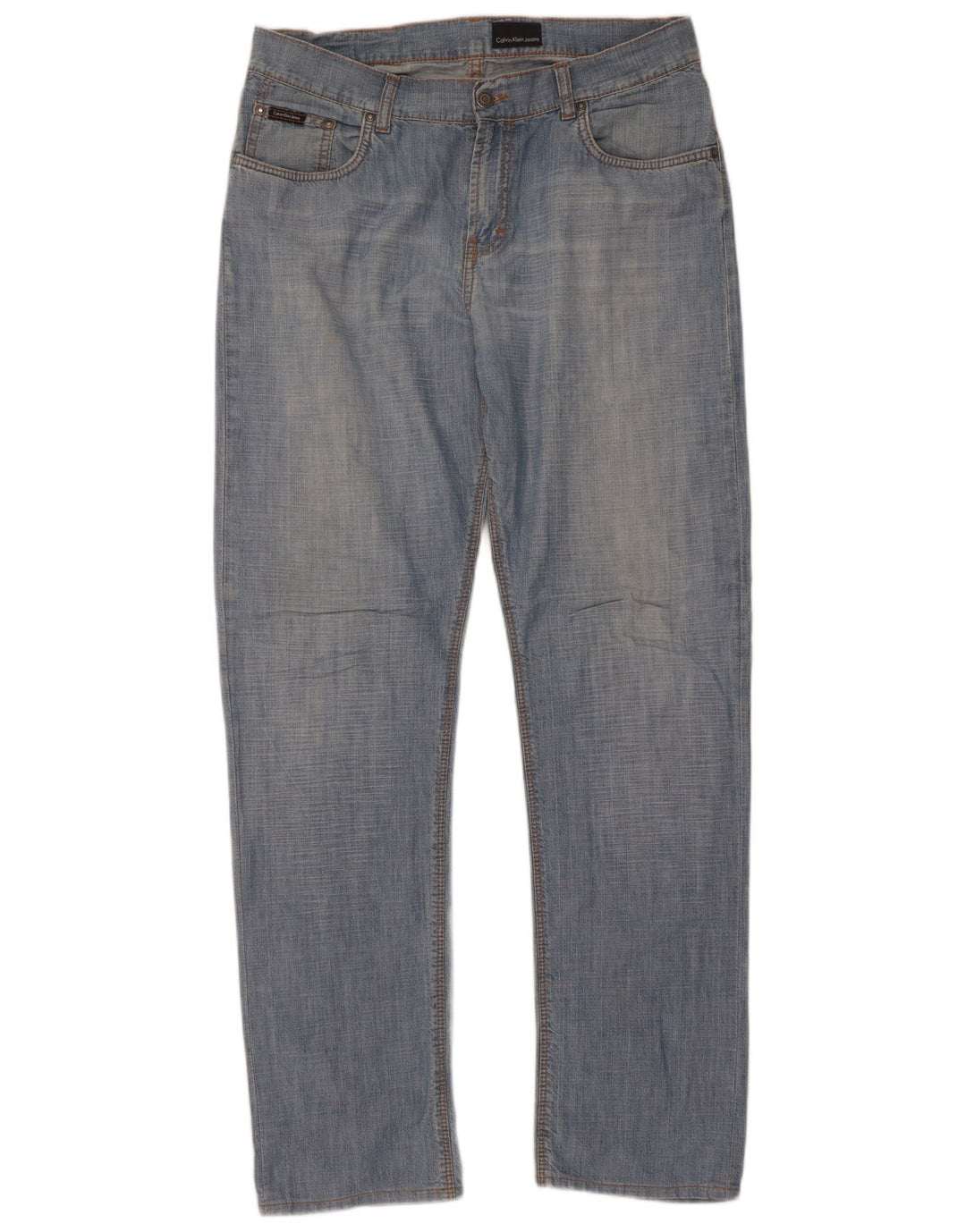 Calvin Klein Straight Jeans til mænd W33 L33 Blå Bomuld