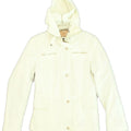 TRUSSARDI Womens Hooded Padded Jacket IT 42 Medium White Cotton | Vintage Trussardi | Thrift | Second-Hand Trussardi | Used Clothing | Messina Hembry 
