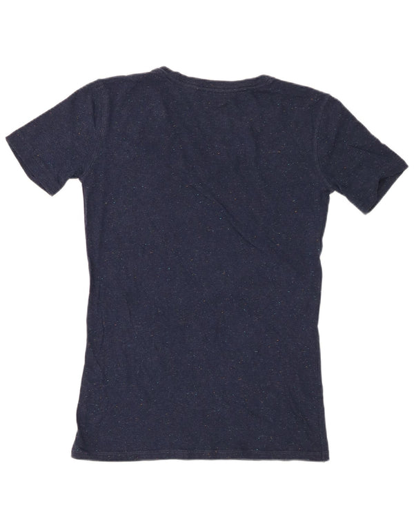 Carhartt Dame Relaxed Fit T-Shirt Top US 16/18 XL Navy Blue Flecked
