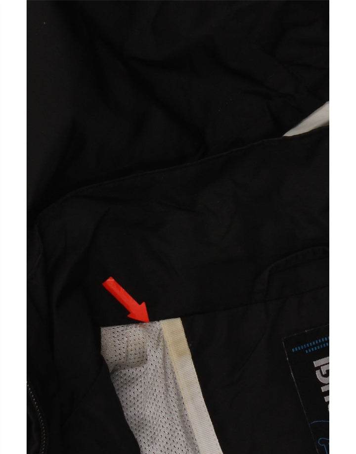 Brugi Regnjakke med hætte til kvinder UK 14 Medium Sort Colourblock Polyester