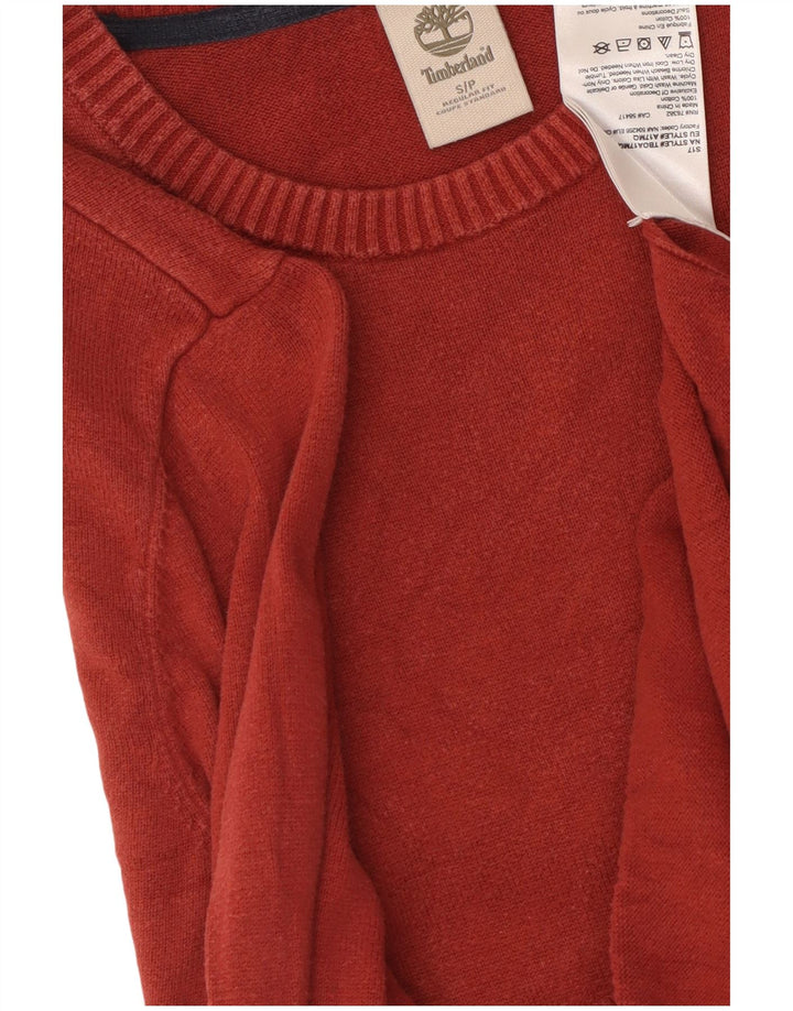 TIMBERLAND Herre Boat Neck Jumper Sweater Lille Rød Bomuld