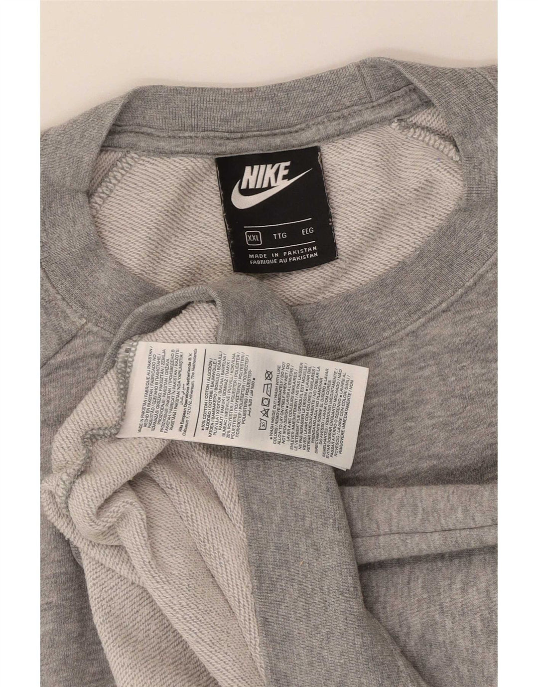 Nike Oversized Sweatshirt Jumper UK 20 2XL Grå Flecked Bomuld