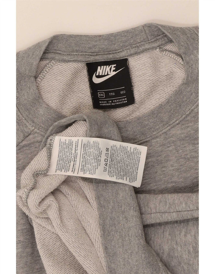 Nike Oversized Sweatshirt Jumper UK 20 2XL Grå Flecked Bomuld