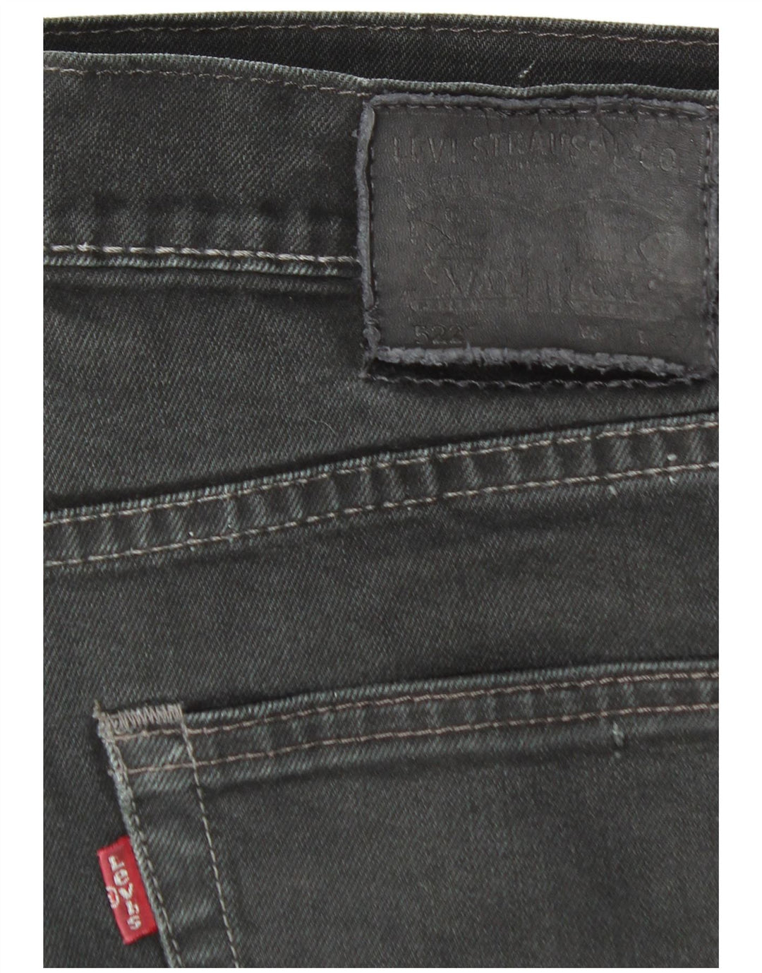 LEVI'S Herre 522 Straight Jeans W30 L28 Sort Bomuld