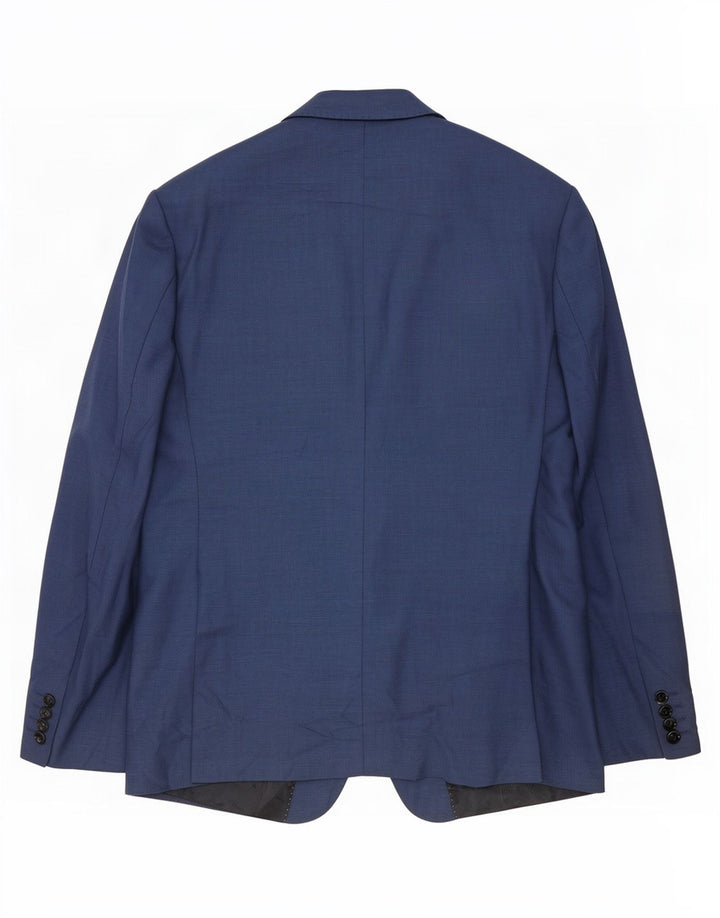 Zara Herre 2-knaps blazerjakke EU 52 Large Blue