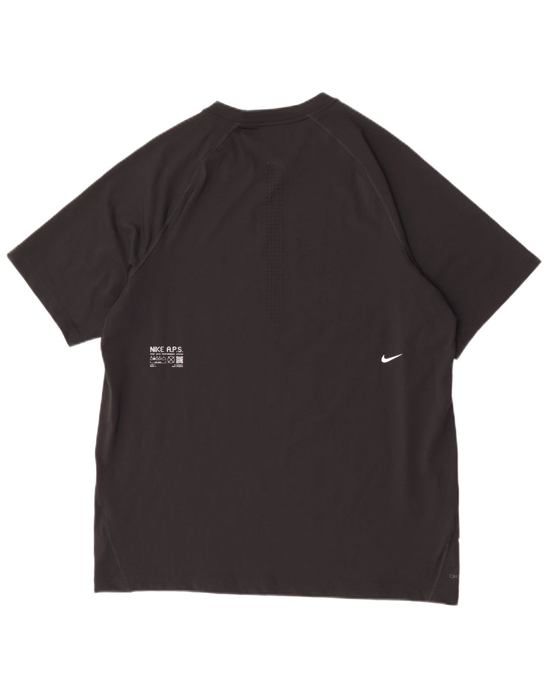 Nike Dri Fit T-shirt top til mænd, stor sort polyester