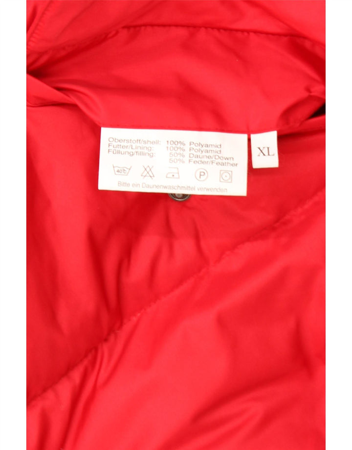 VINTAGE Mens Reversible Loose Fit Padded Jacket UK 42 XL Red Polyamide