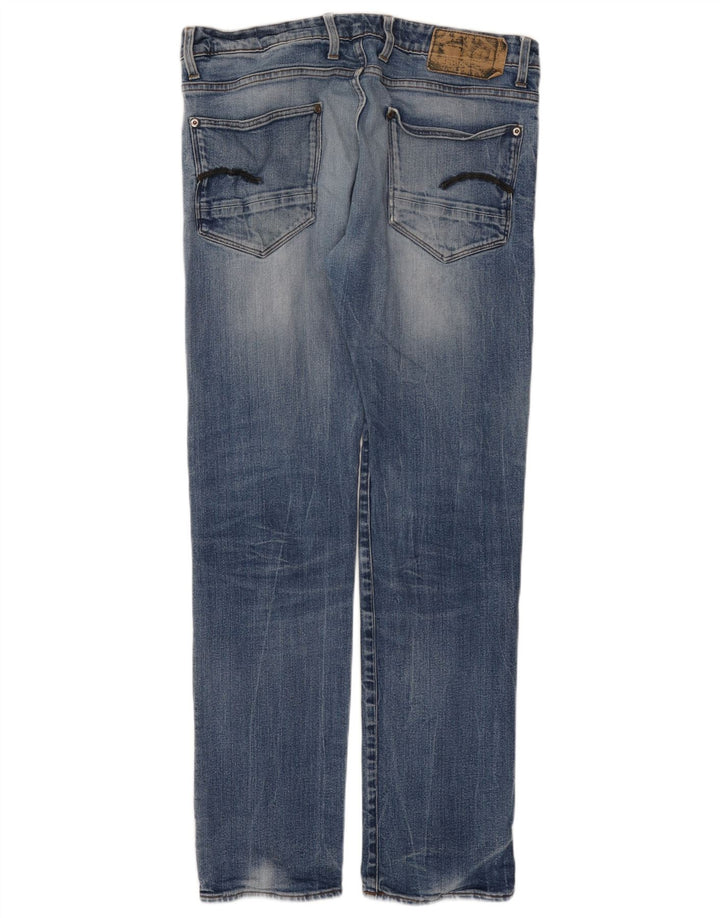 G-Star Straight Jeans til mænd W34 L34 Blå Bomuld