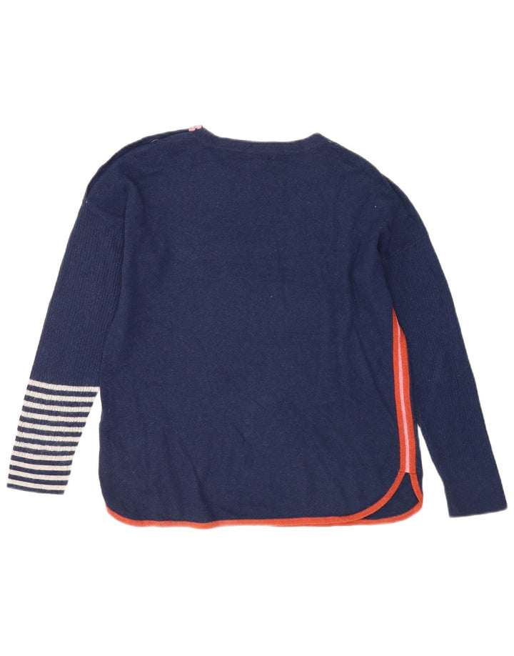 White Stuff Womens Boat Neck Jumper Sweater UK 10 Small Navy Blue