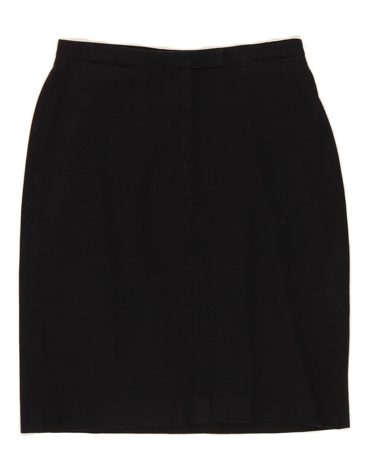 RALPH LAUREN Womens Pencil Skirt US 6 Medium W28  Black Cotton Vintage Ralph Lauren and Second-Hand Ralph Lauren from Messina Hembry 