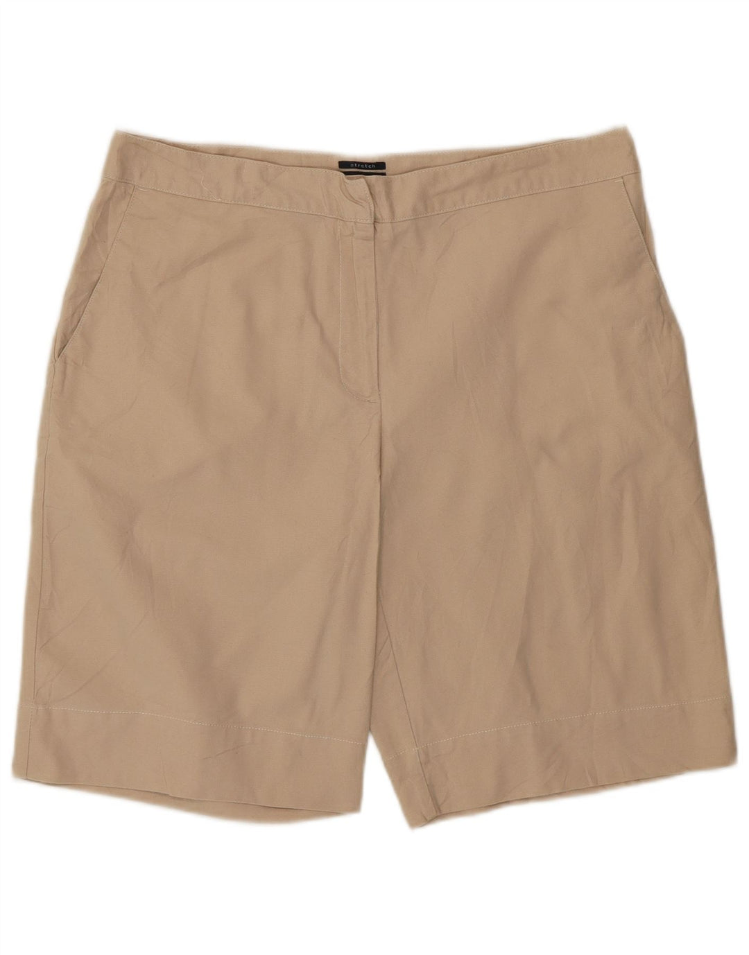 IZOD Chino Shorts til kvinder US 12 Large W34 Beige Bomuld