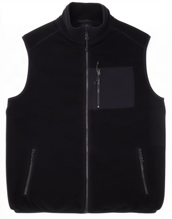 Marks & Spencer Herre Fleece Gilet UK 40 Large Navy Blue Polyester