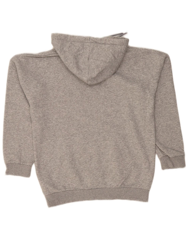 Fila Womens Oversized Hoodie Jumper UK 6 XS Grey Cotton