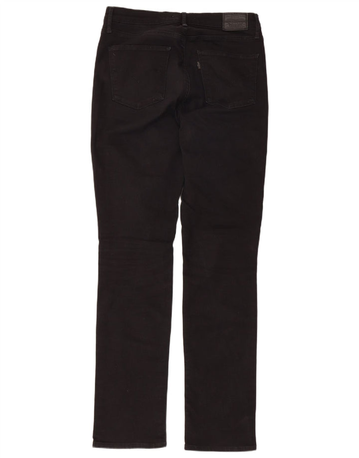 LEVI'S Dame 724 Højtaljede lige jeans W31 L31 sort bomuld