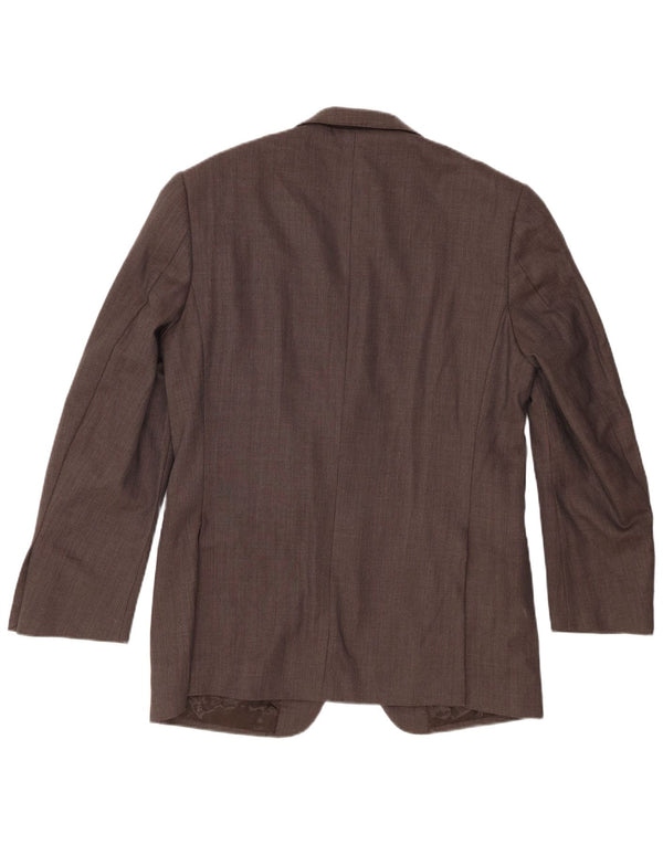 Marks & Spencer Herre 2-knaps blazerjakke UK 40 Medium Brown Flecked Wool