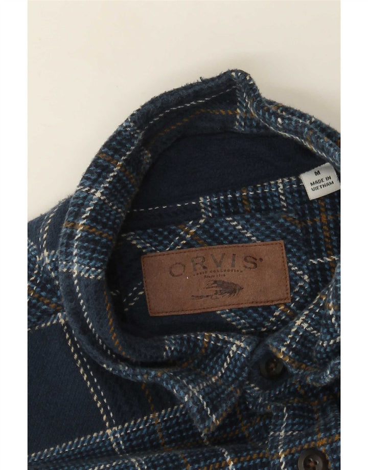 Orvis Herre Flanelskjorte Medium Navy Blue Check