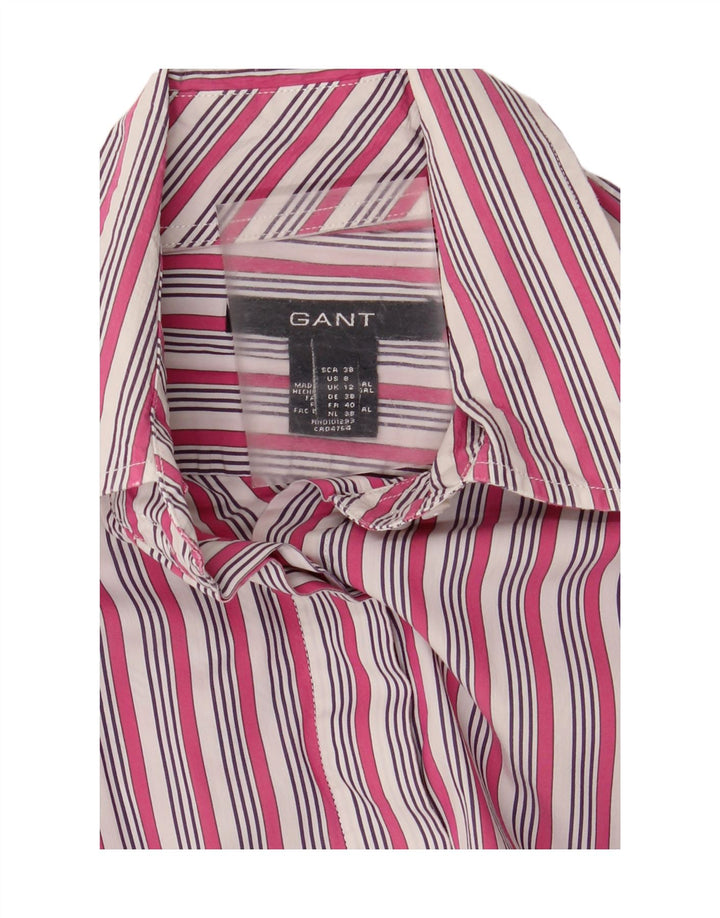 GANT Dameskjorte UK 12 Medium Pink Stribet Bomuld