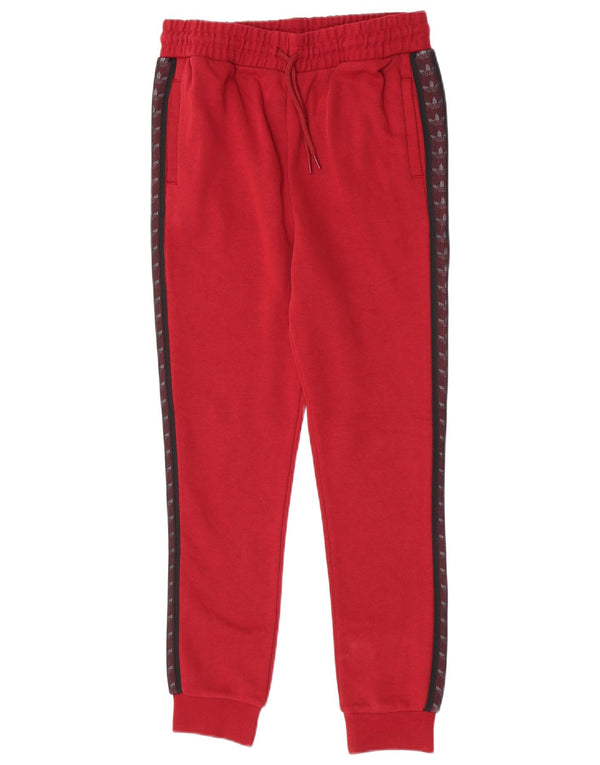 Adidas Girls Tracksuit Trousers Joggers 13-14 Years XL Burgundy Colourblock