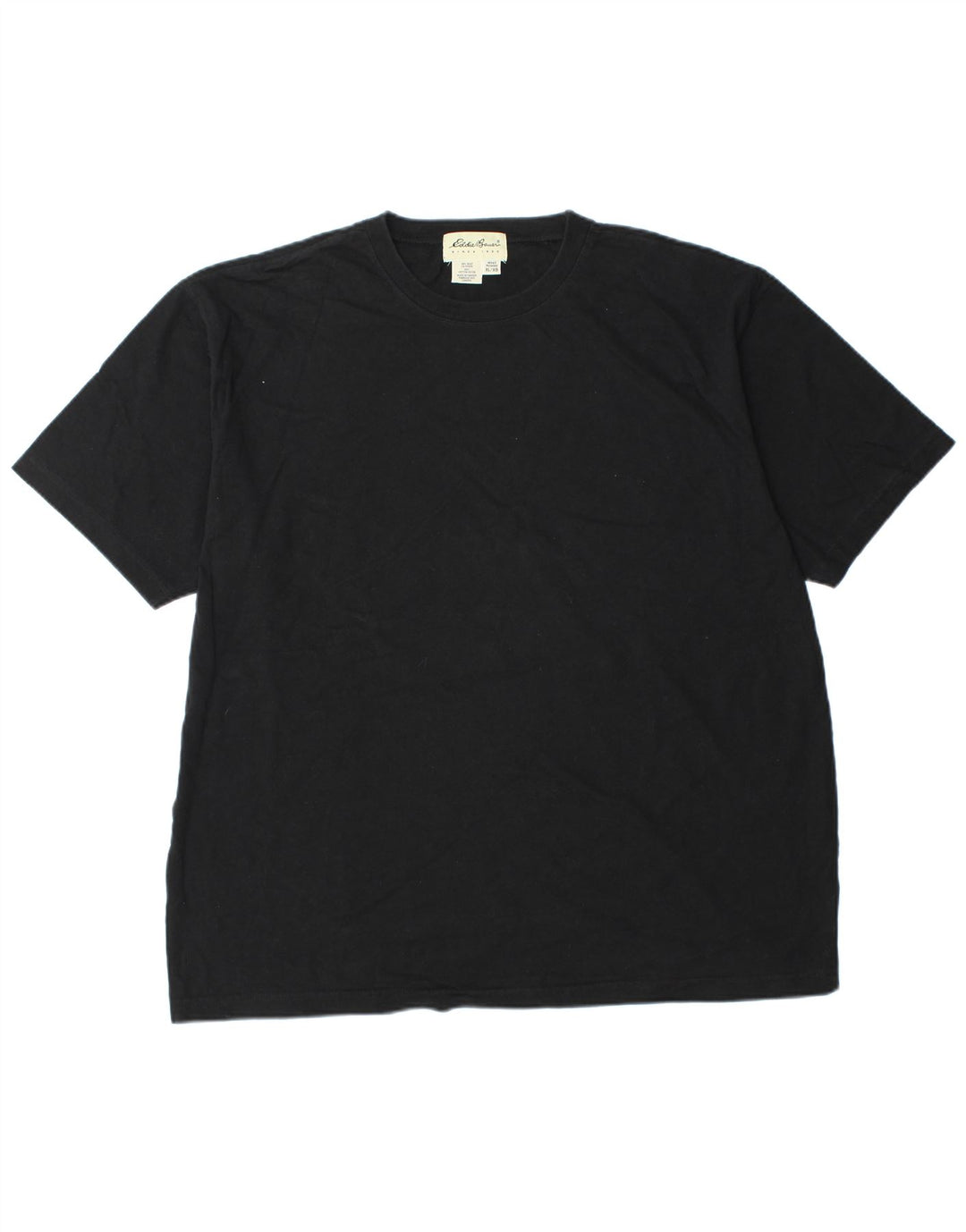 EDDIE BAUER Herre T-Shirt Top XL Sort Bomuld