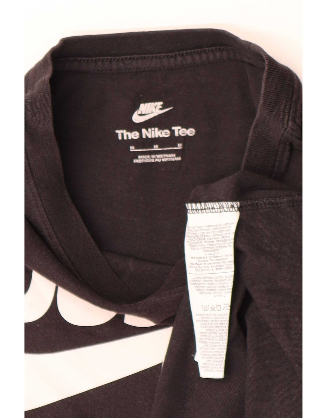 Nike Herre grafisk T-shirt Top Medium Sort Bomuld